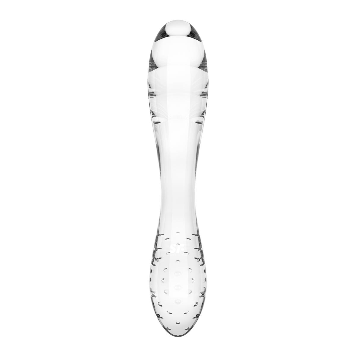 Двосторонній скляний дилдо Satisfyer Dazzling Crystal 1 Transparent, дуже міцний, без стопера
