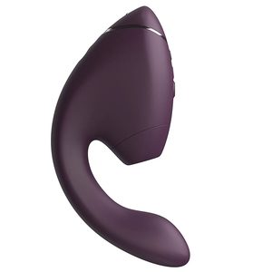 Подвійний вакуумний кліторальний стимулятор з вібрацією Womanizer Next Duo - Dark Purple