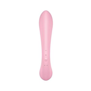 Двосторонній вібратор-кролик Satisfyer Triple Oh Pink, 3 мотори, руків’я-масажер