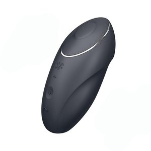 Вібростимулятор-пульсатор Satisfyer Tap & Climax 1 Grey, ефект постукування пальцем, 2 мотори