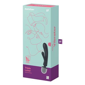 Вібратор-кролик з вібромасажером Satisfyer Triple Lover Grey, 3 мотори