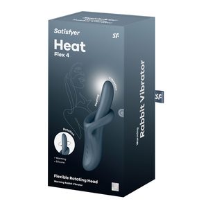 Вібратор з ротацією Satisfyer Heat Flex 4 Grey, підігрів до 39°C