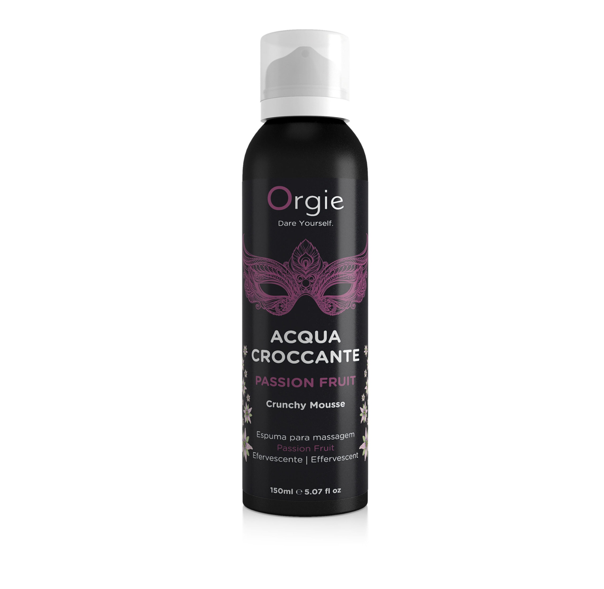 Масажна пінка Orgie – Acqua Croccante Passion Fruit (150 мл), ефект бульбашок, що лопаються