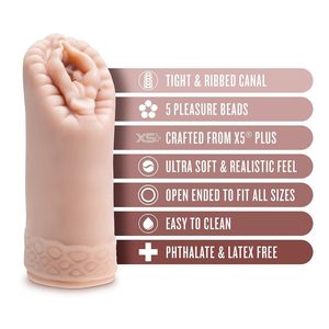 Мастурбатор вагіна Blush Enlust Alyssa з намистинами всередині, 13.9 см