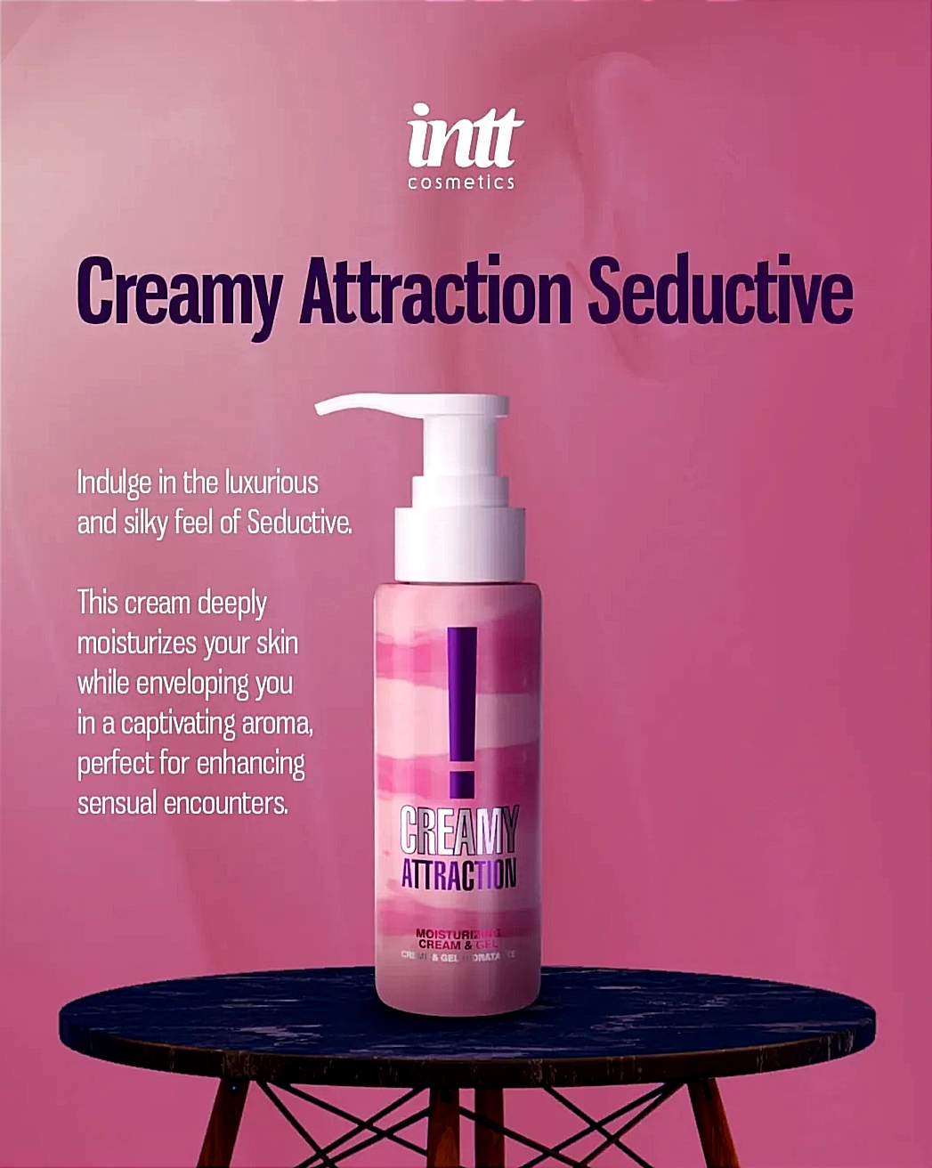 Зволожувальний крем-гель 2в1 Intt Creamy Attraction Seduction 100 мл з ароматом-афродизіаком, унісекс