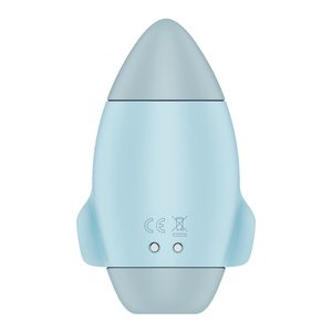 Вакуумний стимулятор з вібрацією Satisfyer Mission Control Blue, 2 незалежні мотори