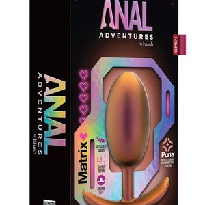 Анальна пробка із зміщеним центром тяжіння Blush Anal Adventures Matrix силіконова, рожеве золото