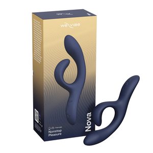 Смарт вібратор-кролик We-Vibe Nova Midnight Blue, ергономічний, регульований кут нахилу стовбура