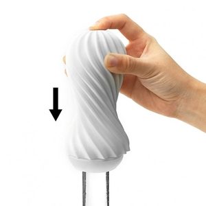 Мастурбатор Tenga FLEX Fizzy Green зі змінною інтенсивністю, можна скручувати, вакуум