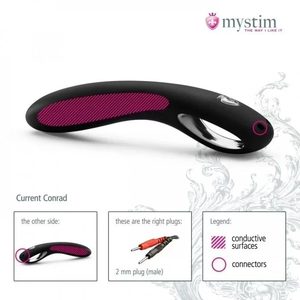 Силіконове ділдо Mystim Current Conrad для електростимулятора