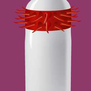 Презерватив із стимулюючими вусиками EGZO Hot Red латексний