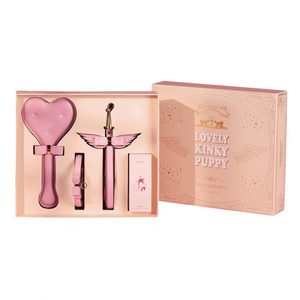 Подарунковий набір BDSM італійська шкіра рожевий Upko lovely kinky Puppy set
