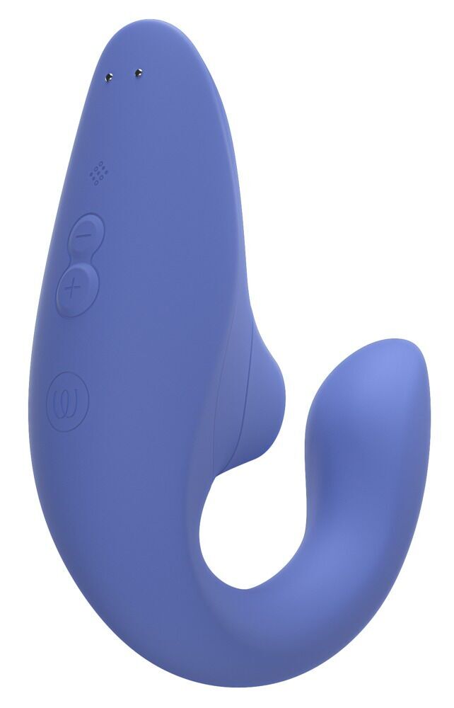 Вагінально-кліторальний стимулятор Womanizer Blend Vibrant Blue, вібрація + вакуум, 2 мотори