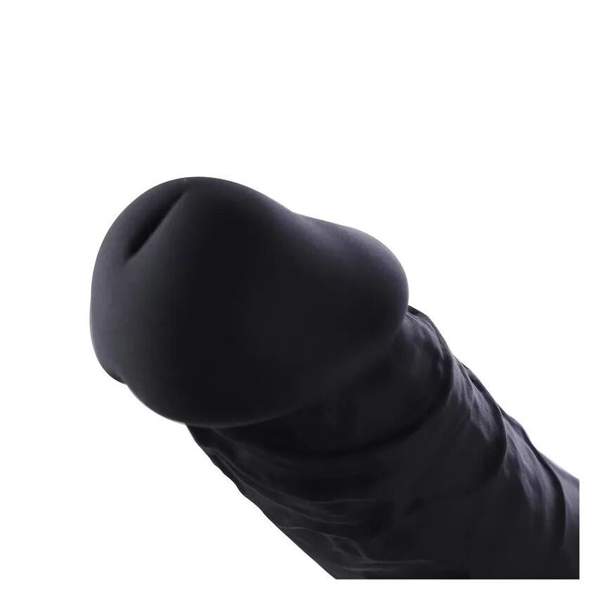 Фалоімітатор для секс-машин Hismith 8.3″ Silicone Dildo Black, система KlicLok, гнучкий стрижень