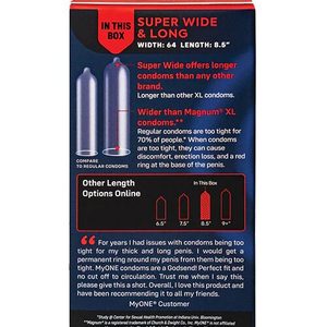 Презервативи MyONE Super Wide & Long 10 шт, картонна коробка
