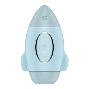 Вакуумний стимулятор з вібрацією Satisfyer Mission Control Blue, 2 незалежні мотори
