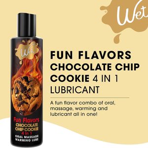 Їстівний лубрикант 4 в 1 WET Chocolate Chip Cookie зі смаком печива з шоколадною крихтою, 89 мл