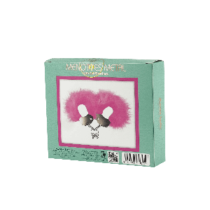 Наручники металеві Adrien Lastic Handcuffs Pink з рожевим пухнастим оздобленням