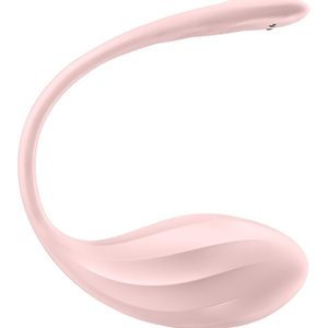 Смарт-віброяйце Satisfyer Ribbed Petal Connect App Rose, керування зі смартфона, пульт ДК