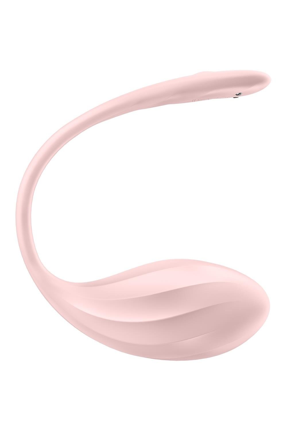 Смарт-віброяйце Satisfyer Ribbed Petal Connect App Rose, керування зі смартфона, пульт ДК