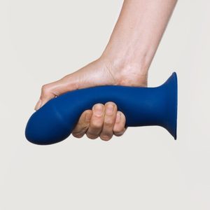 Двошаровий дилдо Adrien Lastic Hitsens 1 Blue, підходить для страпона, діаметр 4,5 см, довжина 17,7 см