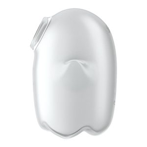 Вакуумний кліторальний стимулятор з вібрацією Satisfyer Glowing Ghost White, світиться в темряві