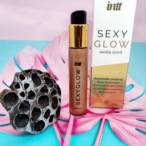 Крем-шимер для тіла Intt Sexy Glow (60 мл) з олією ши та ароматом ванілі, сяйна засмагла шкіра