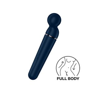 Вібромасажер Satisfyer Planet Wand-er Blue/Rosegold, дуже потужний, бездротовий