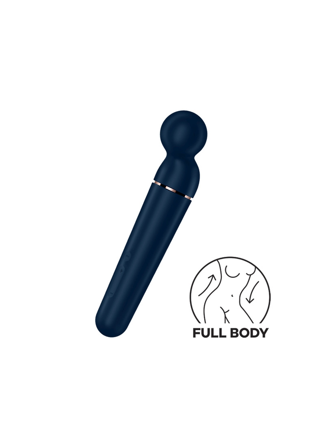 Вібромасажер Satisfyer Planet Wand-er Blue/Rosegold, дуже потужний, бездротовий