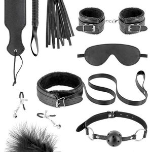 Набір для BDSM усе-в-одному Fetish Tentation SM Bondage Box in vegan leather, 10 предметів