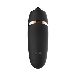 Мінівібратор з язичком Rosy Gold - Vibrating & Licking Dual Stimulator