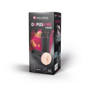 Мастурбатор-вагіна Mystim O(h) PUSH ME Vagina, можна стискати та регулювати вакуум