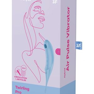 Вібратор для клітора з вакуумною стимуляцією Satisfyer Twirling Pro Blue