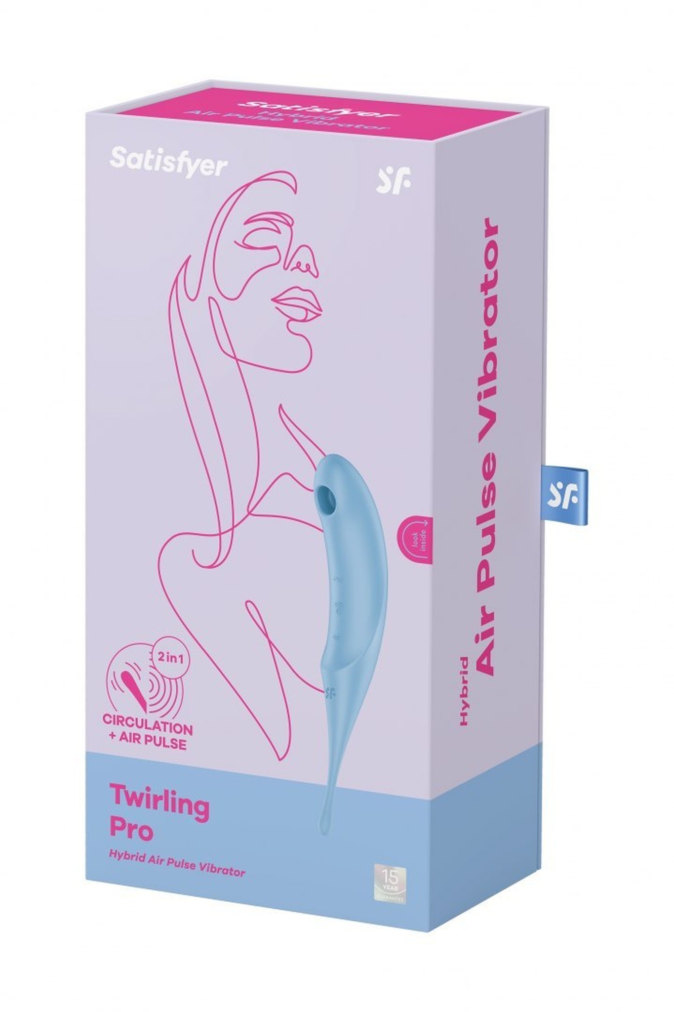 Вібратор для клітора з вакуумною стимуляцією Satisfyer Twirling Pro Blue