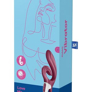 Вібратор-кролик Satisfyer Love Me Red, гнучкий, відросток з потрійним кінчиком