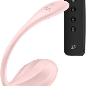 Смарт-віброяйце Satisfyer Ribbed Petal Connect App Rose, керування зі смартфона, пульт ДК