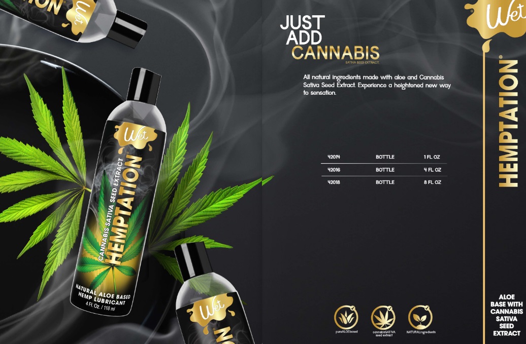 Лубрикант з екстрактом канабісу Wet Hemptation, на водній основі, зволожувальний (118 мл)