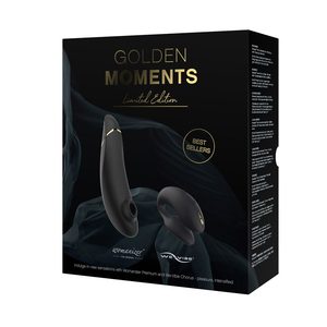 Преміальний подарунковий набір Golden Moments: Womanizer Premium та We-Vibe Chorus Black