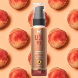 Гель для оральних пестощів із зігрівальним ефектом INTT Lick Me Kissable Gel Peach 50 мл, без цукру
