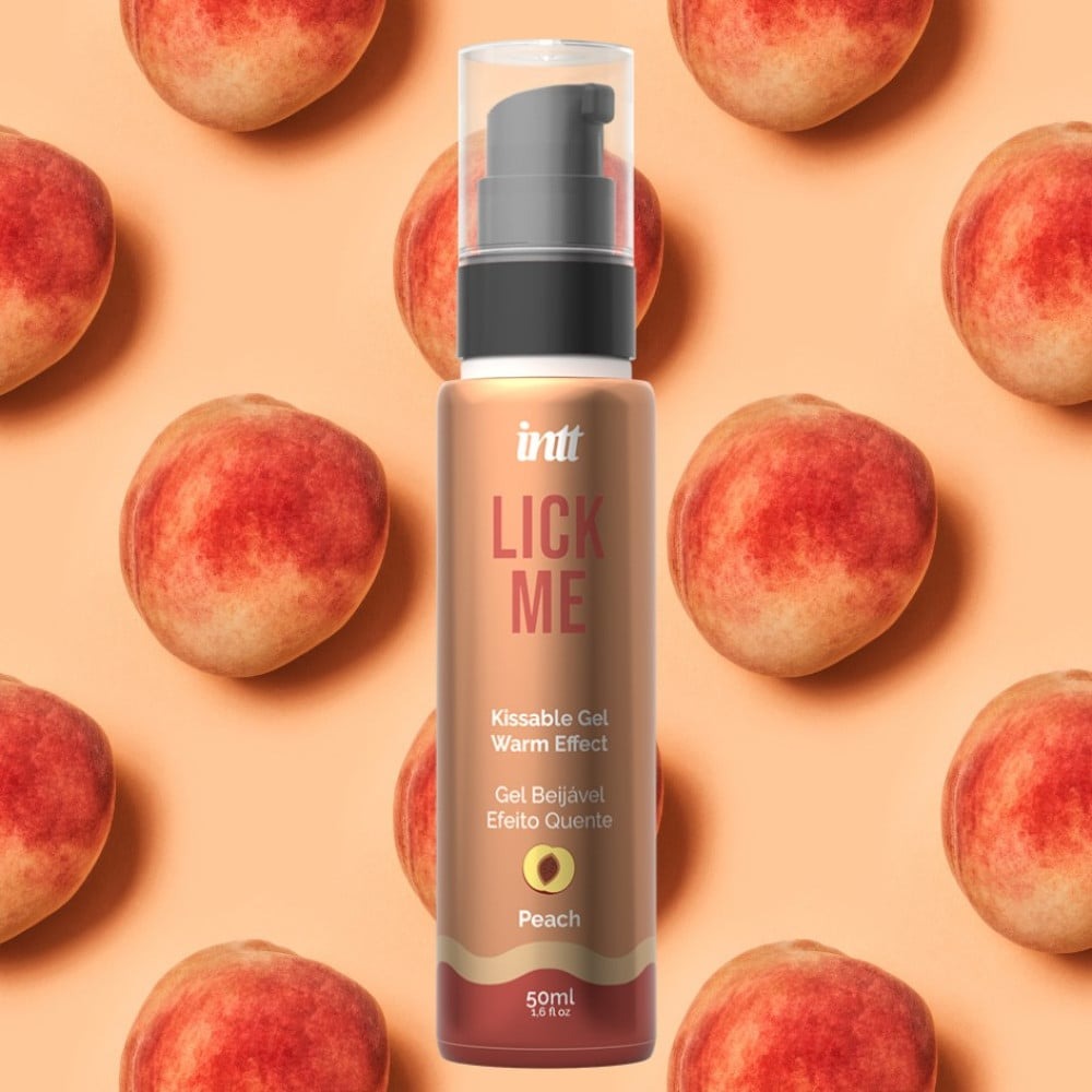 Гель для оральних пестощів із зігрівальним ефектом INTT Lick Me Kissable Gel Peach 50 мл, без цукру
