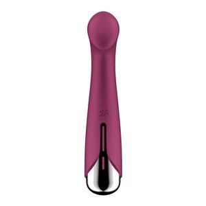 Вібратор з ротацією Satisfyer Spinning G-Spot 1 Red, плоский майданчик для стимуляції точки G
