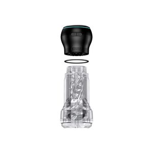 Мастурбатор Kiiroo Feel Pocket Crystal зі всмоктувальною інтерактивною насадкою PowerBlow Combo Set