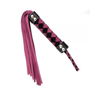 F61418 батіг із замші ромб FLOGGER BLACK / PINK