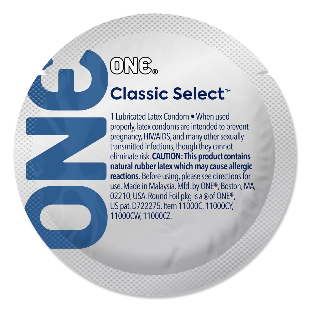 Презерватив ONE Classic Select Artist Collection, 1 шт, гладенький, зі змазкою, дизайнерське паковання