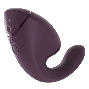 Подвійний вакуумний кліторальний стимулятор з вібрацією Womanizer Next Duo - Dark Purple