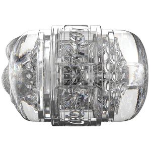 Двосторонній мастурбатор Fleshlight Quickshot Stoya, компактний, наскрізний, зі зліпка вульви та ануса