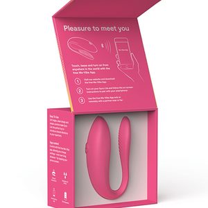 Смарт-вібратор для пар We-Vibe Sync Lite Pink, 10 віброрежимів, можна поєднувати з проникним сексом
