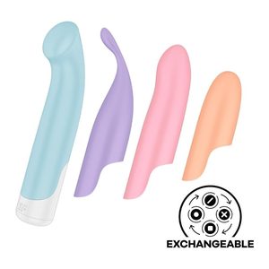 Набір 4-в-1 Satisfyer Playful Four, вібратор та 4 насадки, 12 режимів