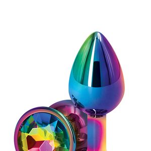 Райдужна анальна пробка REAR ASSETS RAINBOW, s