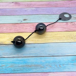 Вагінальні металеві кульки DOMINO METALLIC BALLS, CHROME BLACK